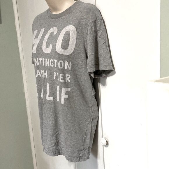HOLLISTER HCO Huntington Beach Pier California Gray Grey Youth Inisex Large - Picture 4 of 14